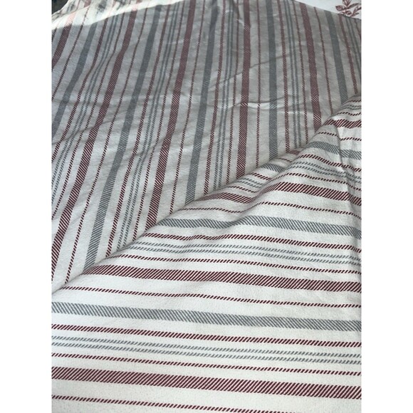 Martha Stewart Twin Flannel Duvet Cover 100% Cotton Reversible Button Closure - Picture 7 of 9